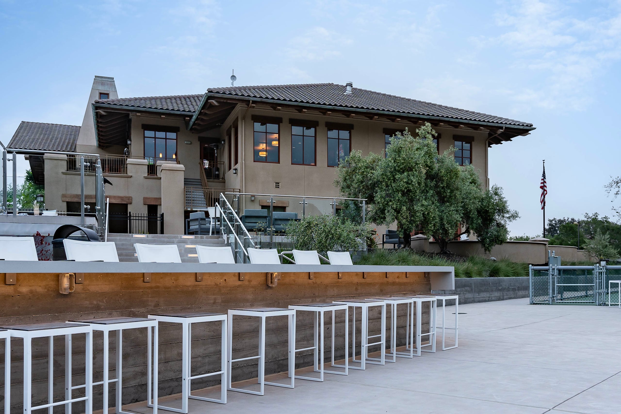 Clubhouse outdoor bar and terrace